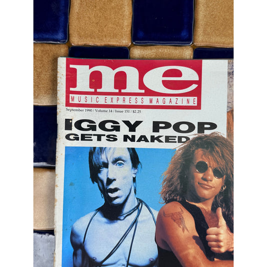 Vintage Music Express Magazine Iggy Pop Bon Jovi September 1990