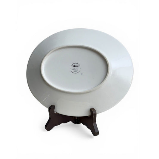 Spode “Rochelle” Blue Floral Oval Serving Plate – Made in England – Blue & White