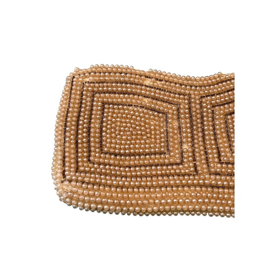 Vintage Beaded Pearl Bow Small Clutch – A. David’s Import Japan – 1960s/70s