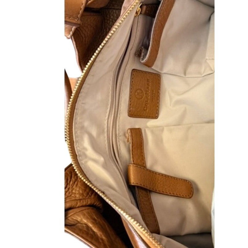 Vintage Cole Haan Leather Hobo Bag – Cognac Pebbled Leather Shoulder Bag