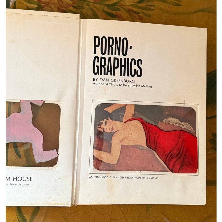 Porno-Graphics: The Shame of Our Art Museums Book 1969 Dan Greenburg