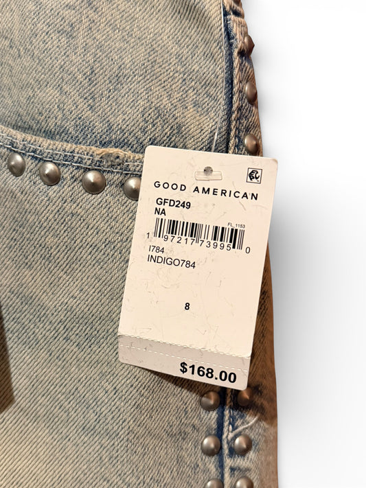 Good American 90s Studded Shorts - Indigo - Size 8 - NWT