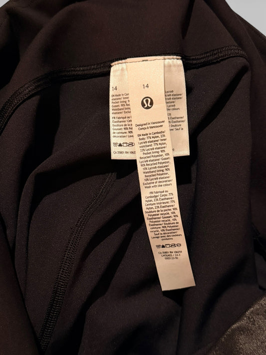 Lululemon Cropped Faux Leather High-Rise Leggings – Size 14 - NWOT