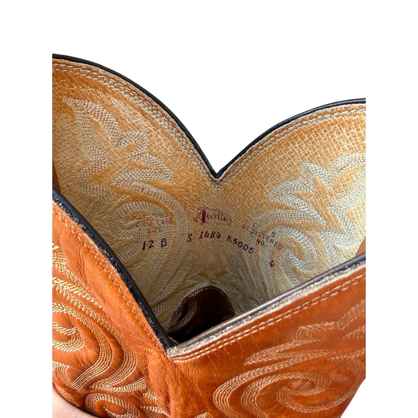 Vintage Justin Tan Leather Boots | Women’s Size 12 B | Classic Western Cowboy Boots | Made in USA