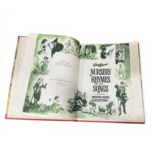 Vintage 1974 Best Loved Nursery Rhymes & Songs – Mother Goose Illustrated Children’s Book