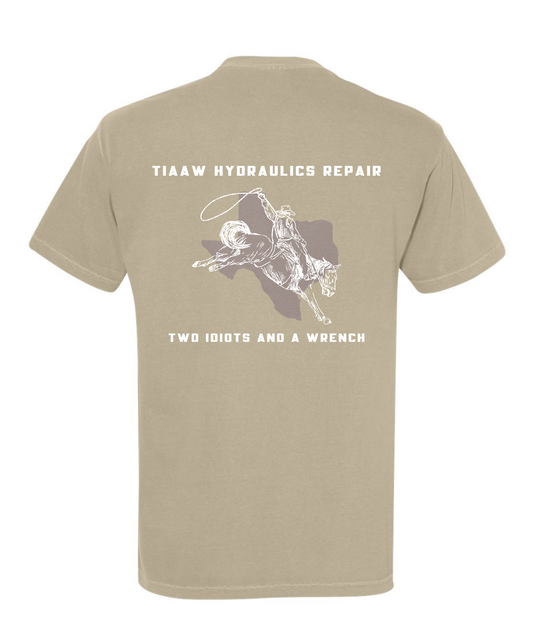 TIAAW Hydraulics Khaki Heavyweight Comfort Colors Work Tee