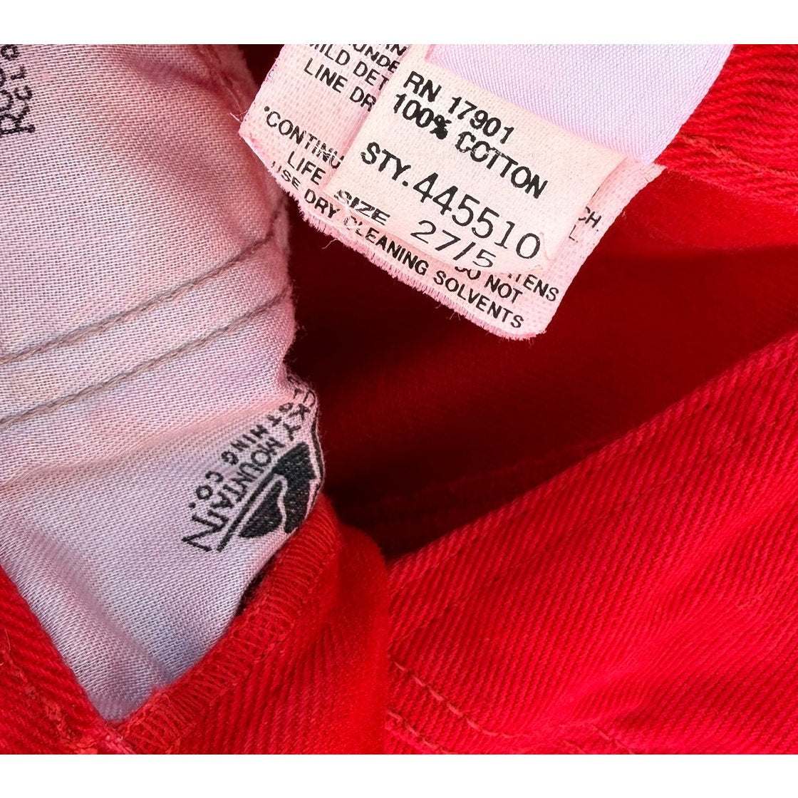 Vintage Rocky Mountain Red Western Jeans Snap Panel High Rise 80s USA 27x36