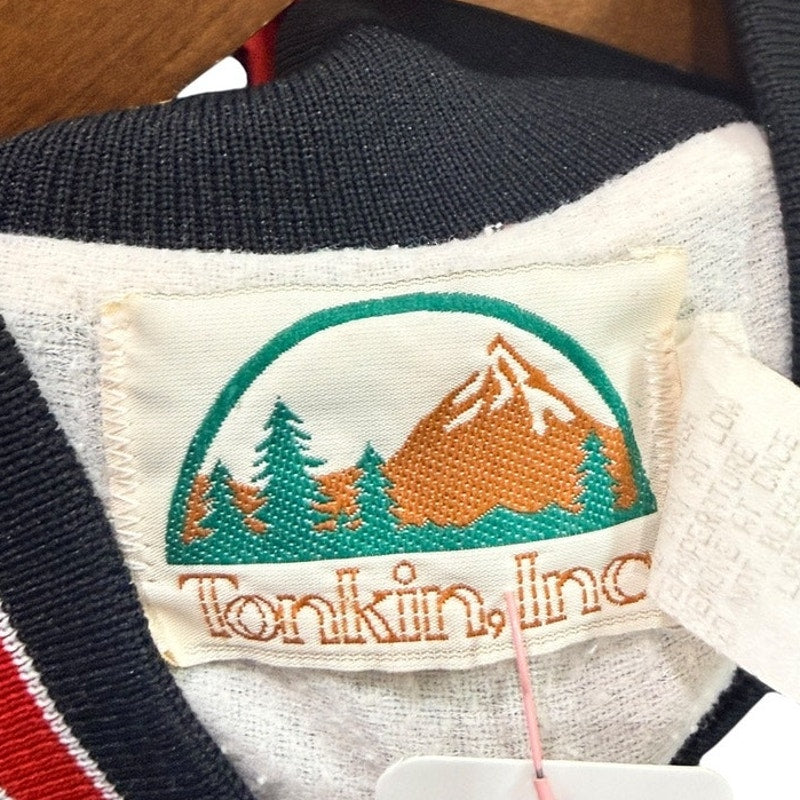 Vintage Peterbilt Satin Bomber Jacket Tonkin Inc Embroidered Semi Truck Rare Trucker Jacket