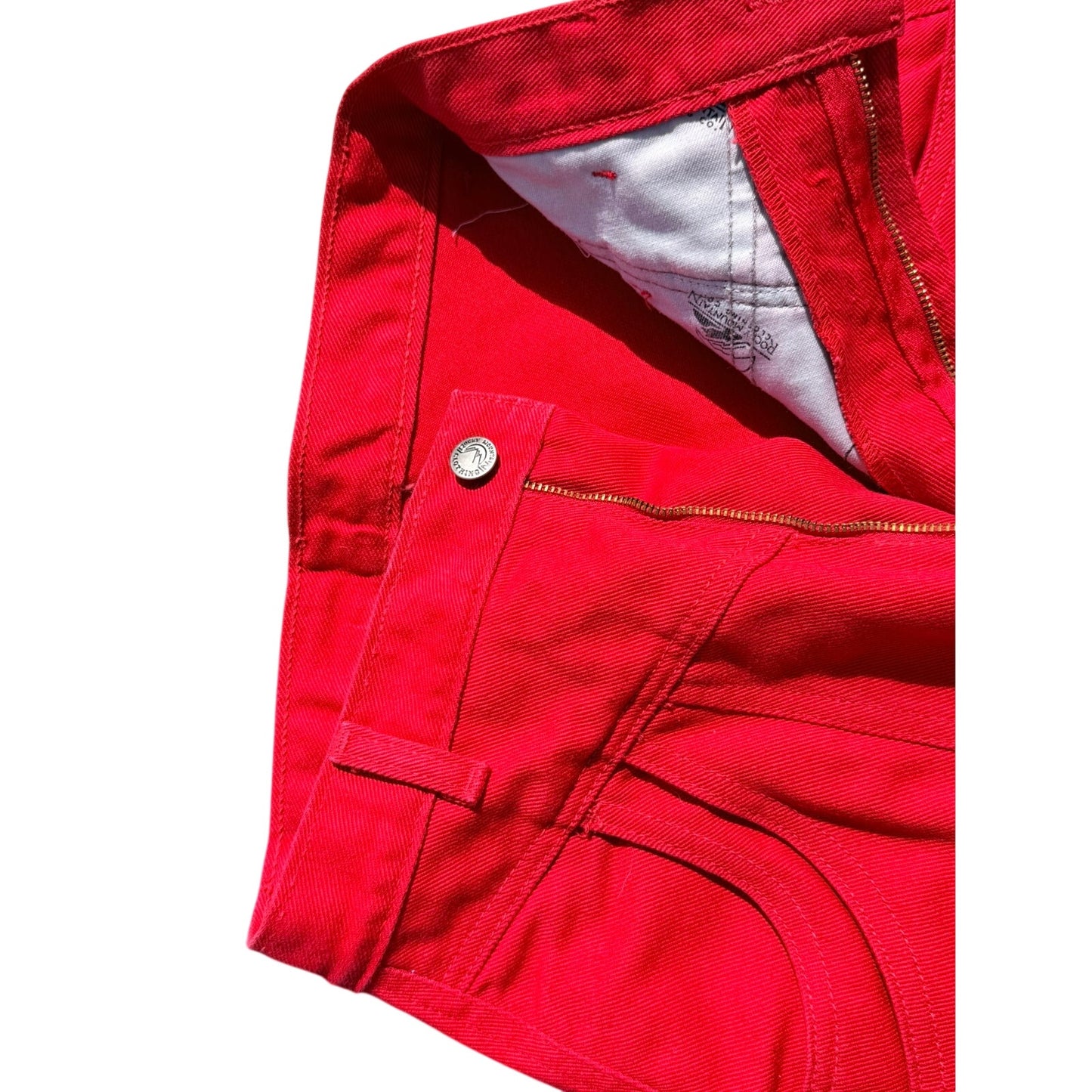Vintage Rocky Mountain Red Western Jeans Snap Panel High Rise 80s USA 27x36