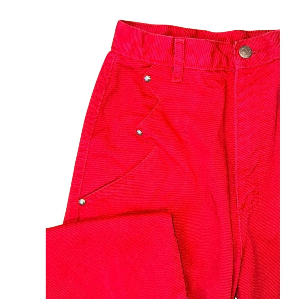 Vintage Roper Red Western Jeans – Made in USA 100% Cotton – High Waist Rodeo Pants – XS / Size 5