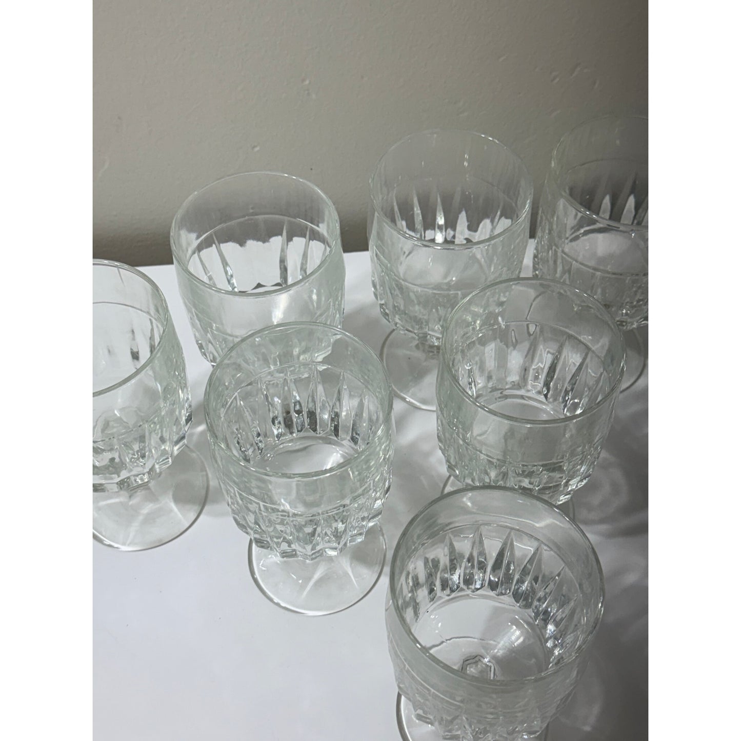 Vintage Libbey DuraTuff Winchester Stemware Glasses – Set of 7 | 8 oz Goblets | Textured Barware