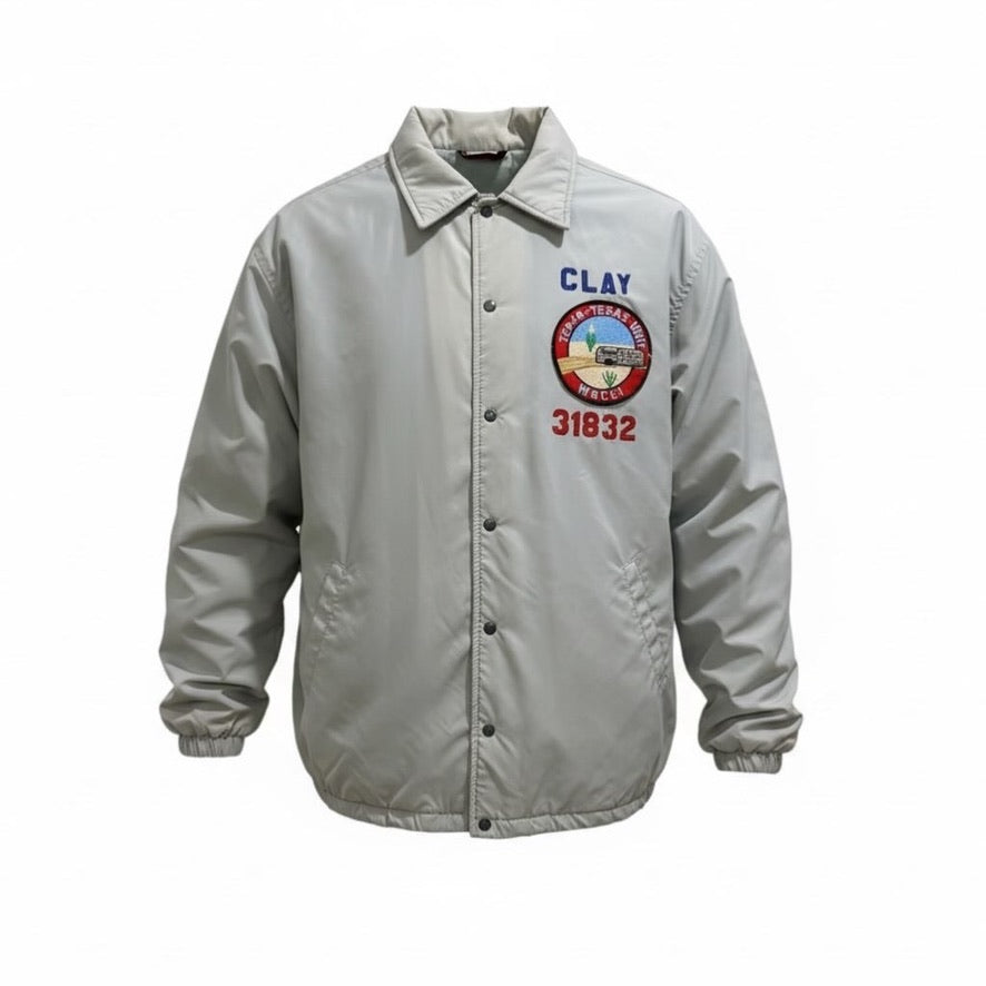 Pla-Jac Texas Coach Jacket (White)