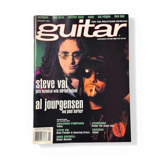 Vintage Guitar Magazine January 1994 – Steve Vai Al Jourgensen Smashing Pumpkins Issue