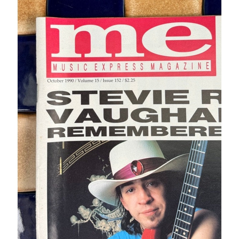 Vintage Music Express Magazine Stevie Ray Vaughan Remembered October 1990