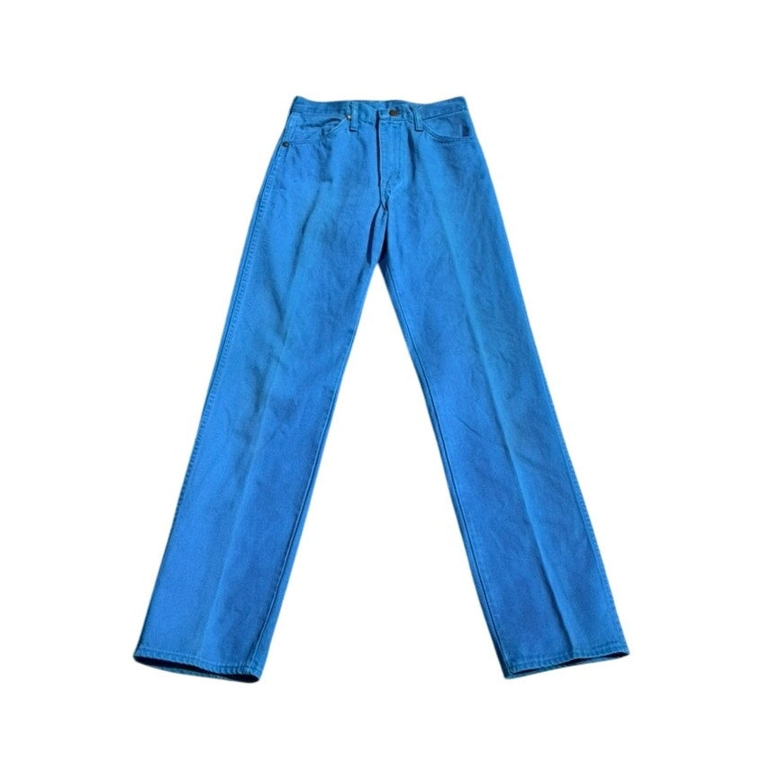 Vintage Wrangler Blue Denim Jeans Made USA High Rise Straight Leg 90s 26x36