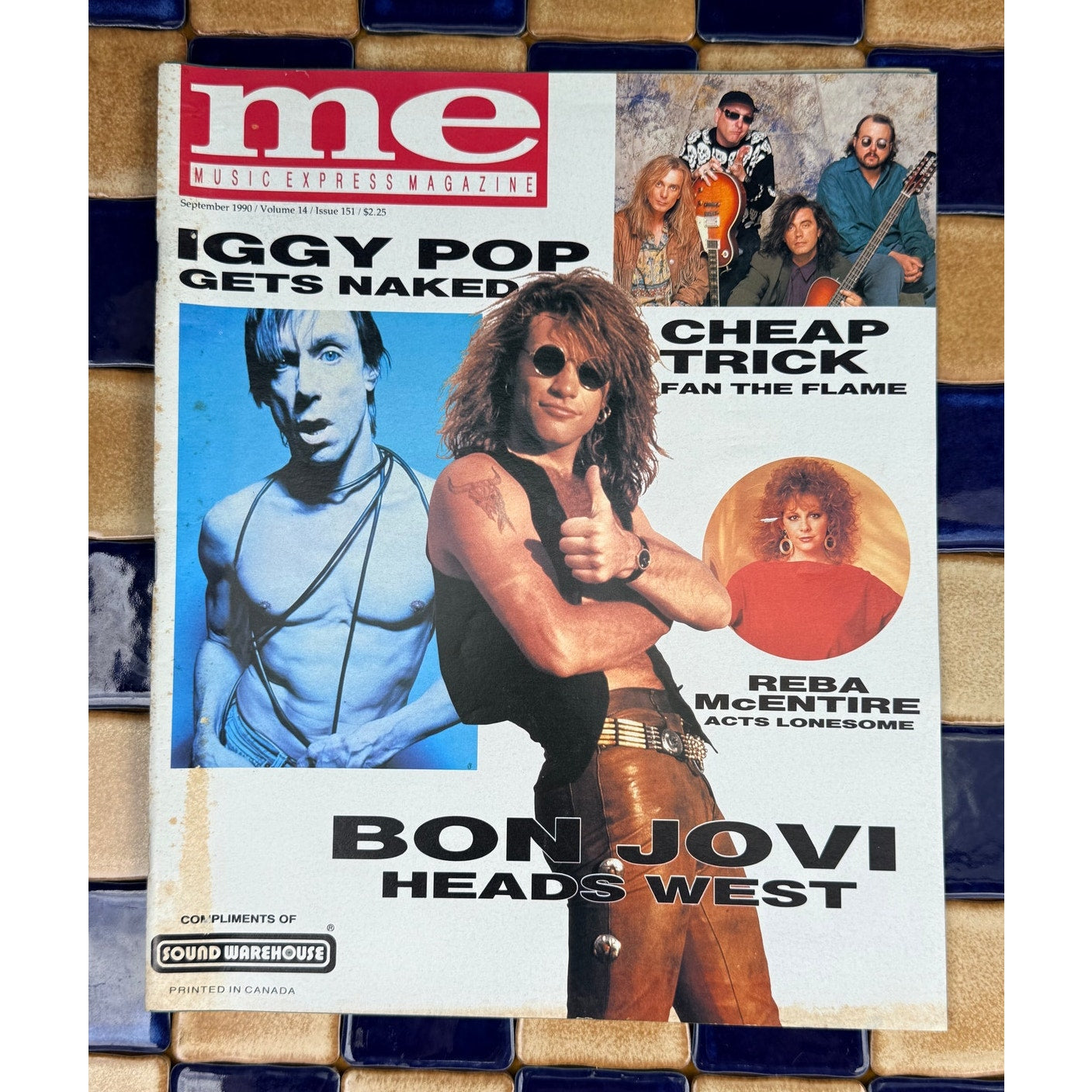 Vintage Music Express Magazine Iggy Pop Bon Jovi September 1990