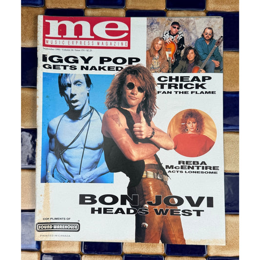 Vintage Music Express Magazine Iggy Pop Bon Jovi September 1990