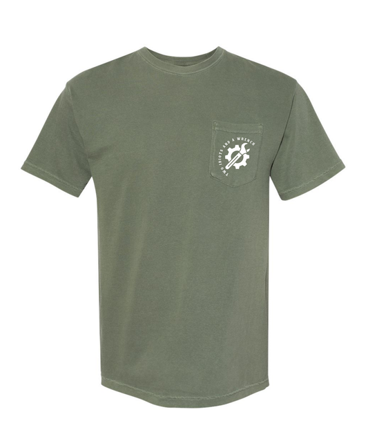 Two Idiots and a Wrench Pocket Tee