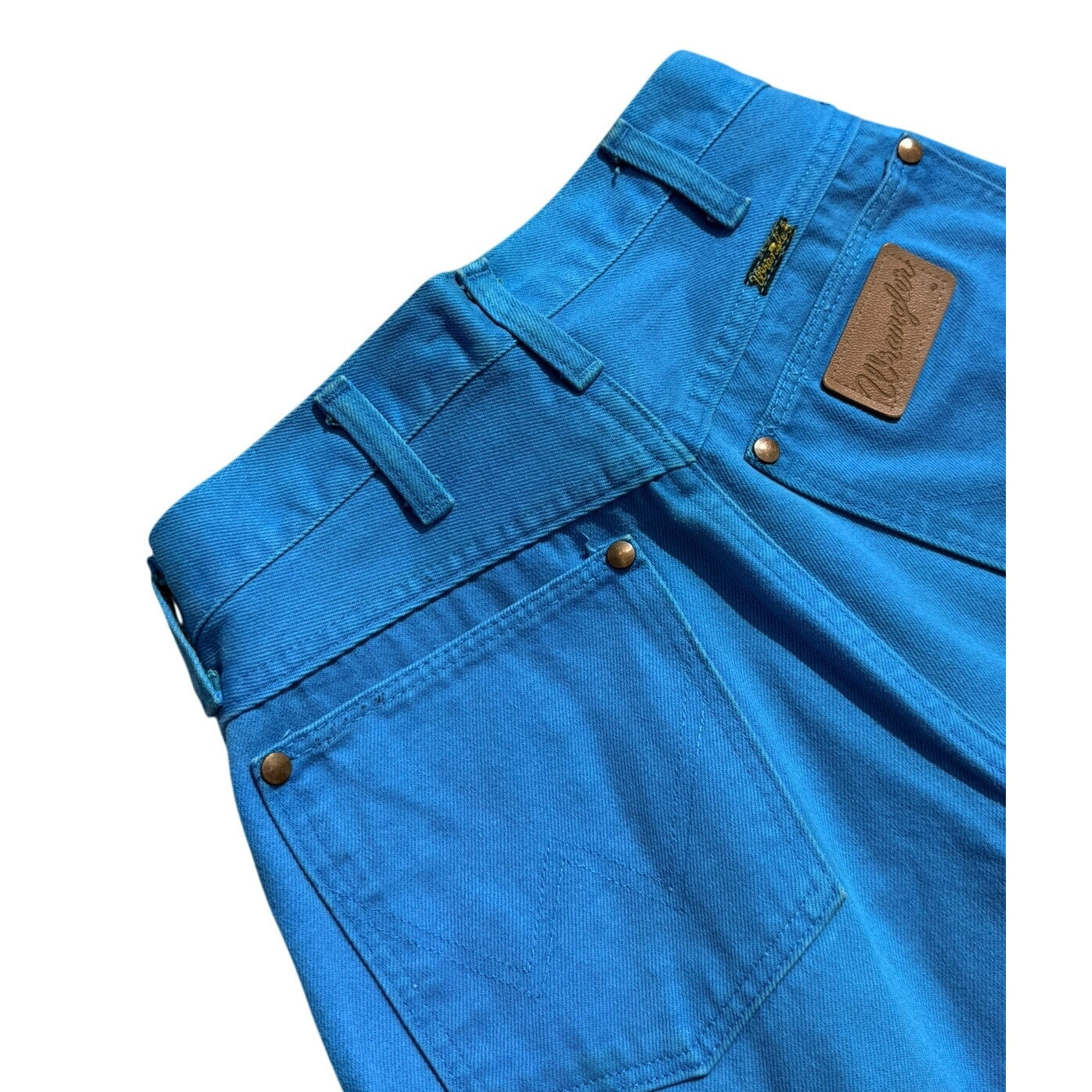 Vintage Wrangler Blue Denim Jeans Made USA High Rise Straight Leg 90s 26x36