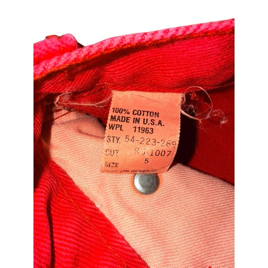 Vintage Roper Red Western Jeans – Made in USA 100% Cotton – High Waist Rodeo Pants – XS / Size 5