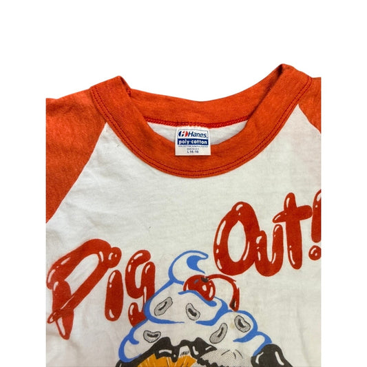 Vintage 1980s Colorado City Creamery “Pig Out!” | Hanes Poly Cotton Ringer