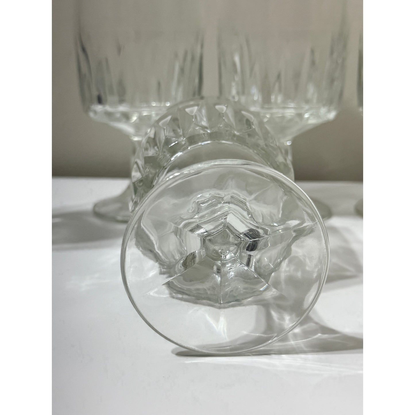 Vintage Libbey DuraTuff Winchester Stemware Glasses – Set of 7 | 8 oz Goblets | Textured Barware