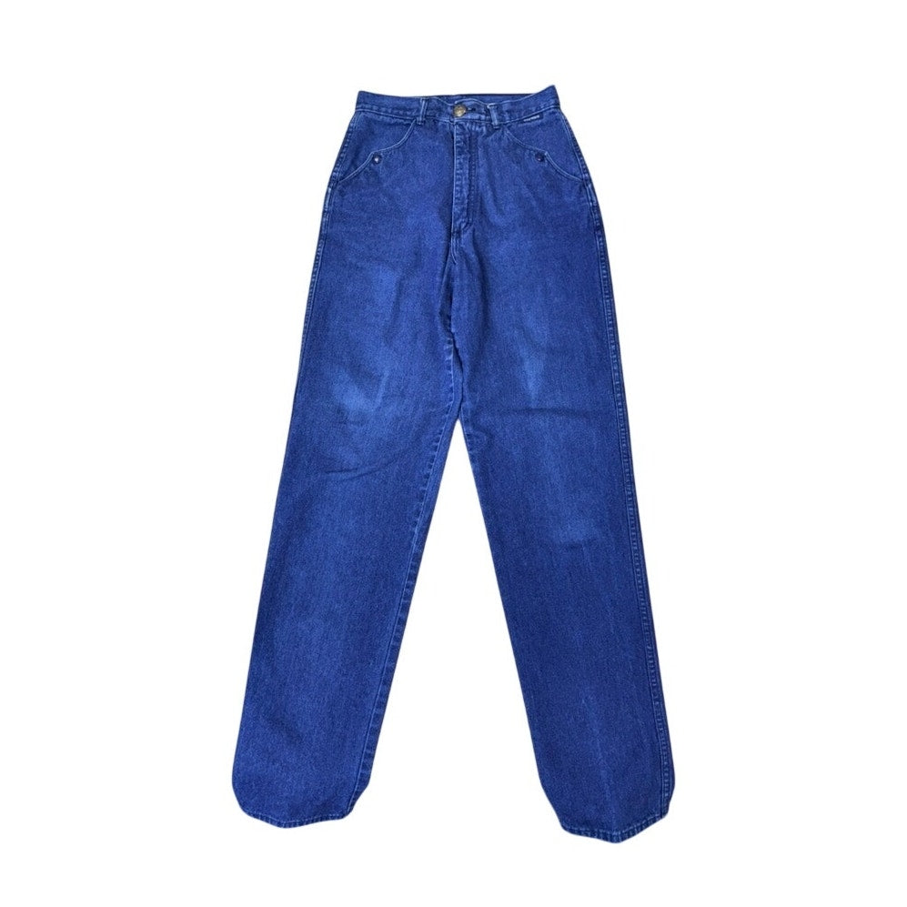 Vintage Rockies Jeans 30x11 – High Waisted Western Denim – Dark Wash Straight Leg Mom Jeans