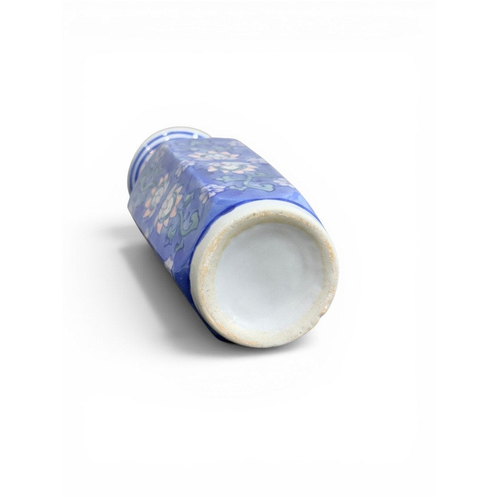 Vintage Blue & White Floral Vase – Chinoiserie Style Porcelain Bud Vase