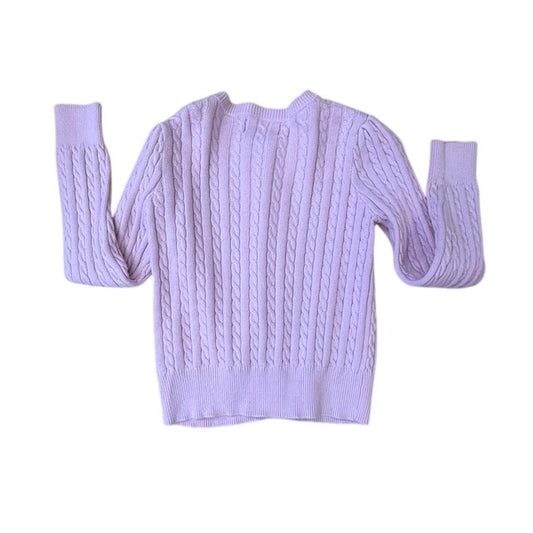 Polo Ralph Lauren Girls Pink Cable Knit Cardigan Size 5 Classic Preppy Sweater